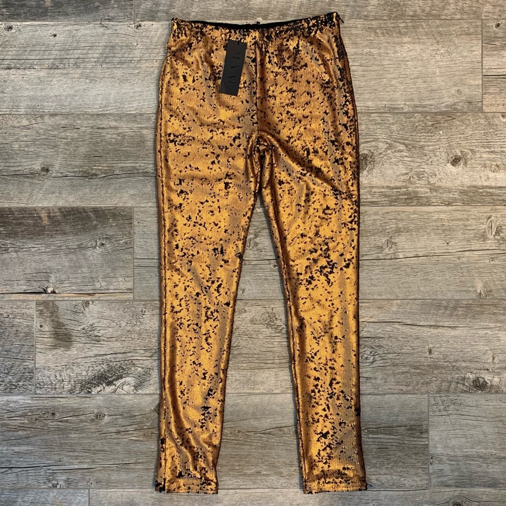 GOLD & BLACK SEQUINS LEGGINGS
